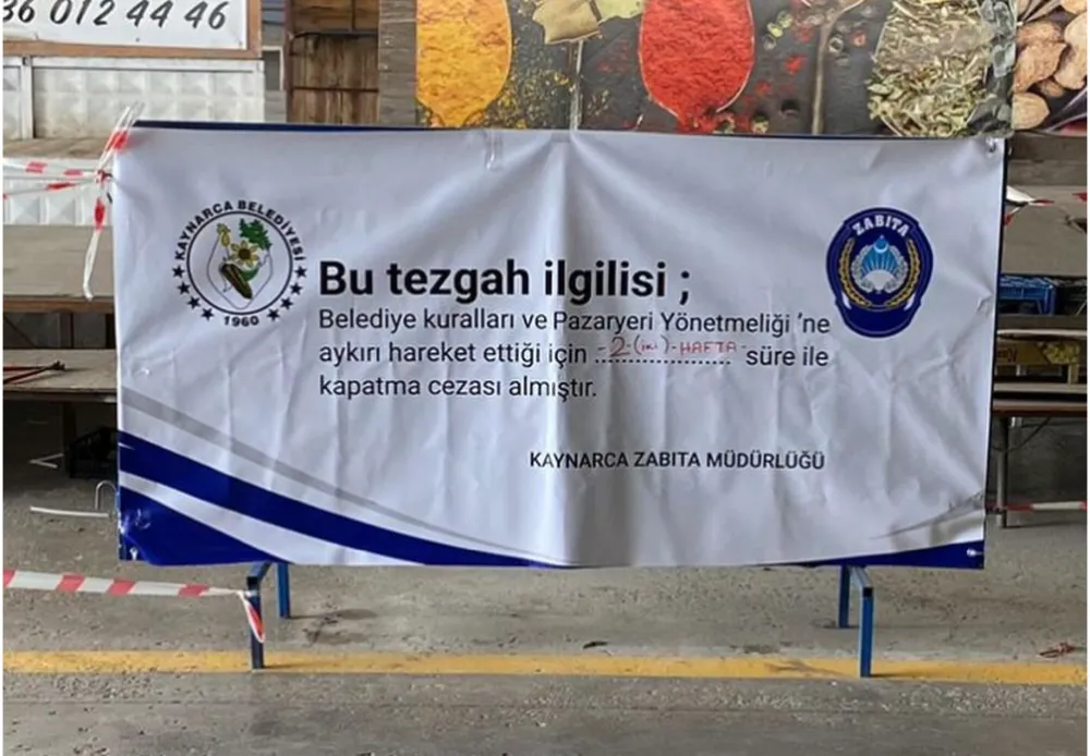 Pazar yeri kurallarına uymayan esnafa ceza