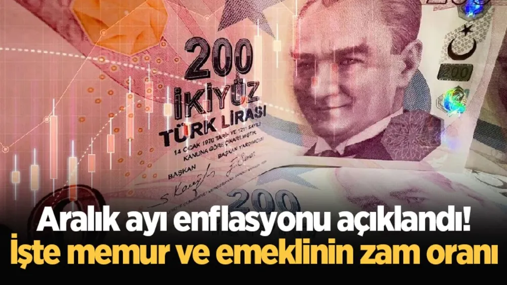 Aralık ayı enflasyonu açıklandı! İşte memur ve emeklinin zam oranı