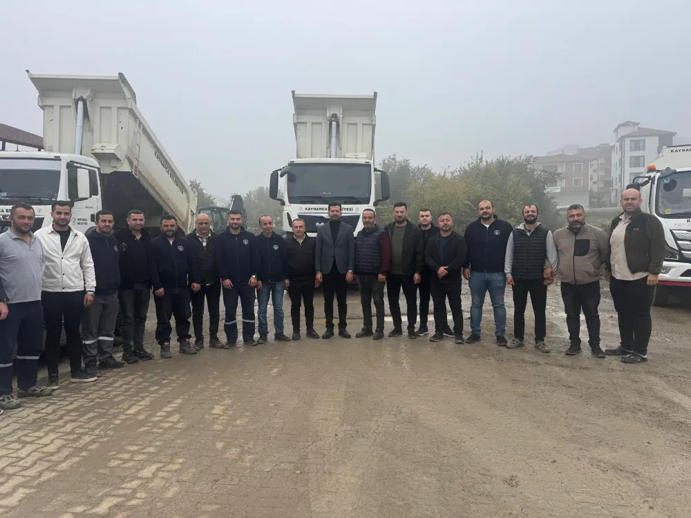 YAZGAN Hafta sonu  Belediye Fen işleri ve Garaj amirliği personelini Ziyaret etti