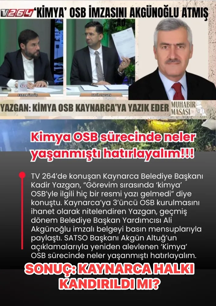 Kimya OSB sürecinde neler yaşanmıştı