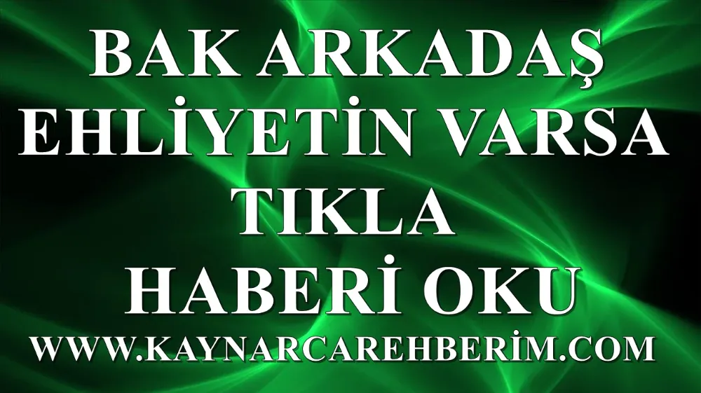 Bak Arkadaş Ehliyetin varsa bunu Oku,Zaman Daraldı