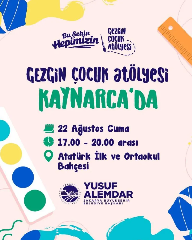 Kaynarca’da “Gezgin Çocuk Atölyesi” Etkinliği Düzenleniyor