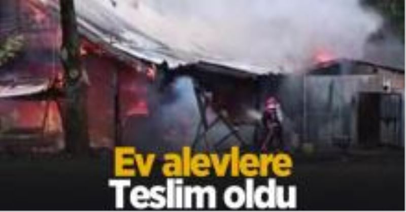 Tek katlı ev ve barakada çıkan yangın söndürüldü